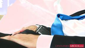 ”Compilation of men in socks & pantyhose worshipping feet”