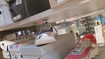 In the new shoe shop with my very dirty sneakers 4K