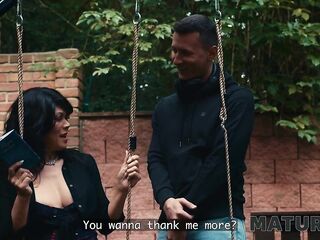 MATURE4K. Oriental aged just craves to take shower, but...