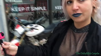 Hot Tattooed Ex-Girlfriend doing her first Cumwalk in Amsterdam West