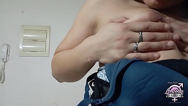 Amber Allison and Cabela Lesbian roommates playing with eachother cocks