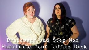 Professor and Step-Mom Humiliate Little Dick - College Student Teacher Parent Meeting After School Scolding SPH Loser Jerk Off with Small Cock!