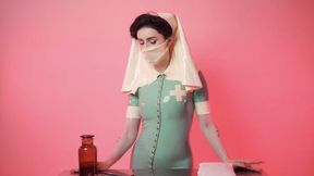 JOI latex nurse and lots of surgical gloves (720p)