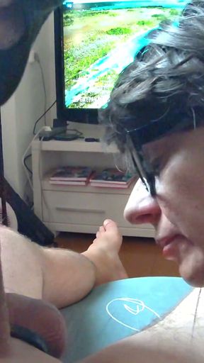New Bisexual threesome. MMF. Wife Invites Bisexual Slave For Her Husband. Part 2. Ep 32643   Clip 1