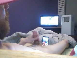 Watching sexy amateur porn while I record myself jerking off