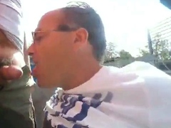 Bareback Daddy on a Bridge