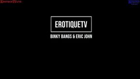 erotique entertainment - 18-year-old slut binky bangs red lipstick on my cock white cum in your pussy eric john live on erotiquetvlive