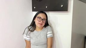 Latina beauty rides brother-in-law's big cock in sexy miniskirt