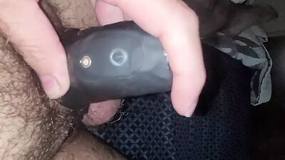 Daddy masterbates with sex toys extreme cum closeup