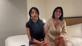 amateur latina 18+ teen with big natural tits brings stepmom to her first porn audition casting, highlight tape