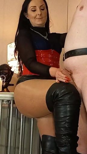 The Slave Gets His Balls Kicked