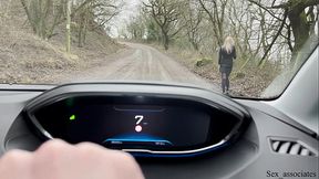 Lost British chav is picked up and fucked in the car in public