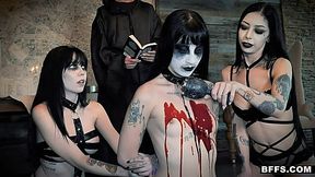 Satanist Goth Teens Sacrifice Pussies to Juan's Big Dick BFFs