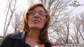 German Old Housewife Approached On The Street For Sex Casting