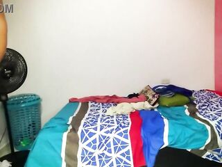 wife squat riding my big cock in front of his cuckold in interracial cuckold threesome then he creampies her after me