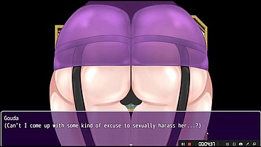 Holy Mother Of God [ Cuckolding Hentai game PornPlay ] Ep.4 her husband didn't realise that her wife was sucking a guy under the reception desk