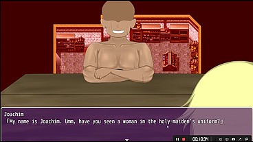Holy Mother Of God [ Cuckolding Hentai game PornPlay ] Ep.4 her husband didn't realise that her wife was sucking a guy under the reception desk