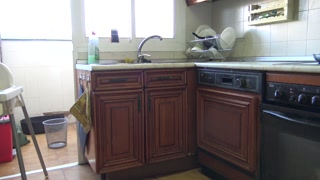 Old Hairy Mature Wife Cum In Pussy - KITCHEN FUCK