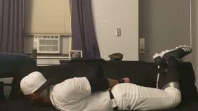 Baseball player taped up 2