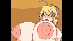 Saber futanari mamada