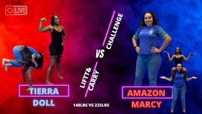 Lift and Carry Challenge - Goddess Marcy vs Tierra Doll (1080P)