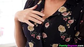 FamilyOrgasm - Stepson's Girlfriend Gets Confused by Mom's Seductive Moves