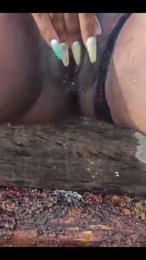 Several Squirts in the Park Alone with a Very Wet Pussy Thinking About Dick