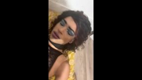 Crossdresser fucked in thight boots