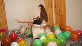 Rapid sit pop over 40 balloons **4K**