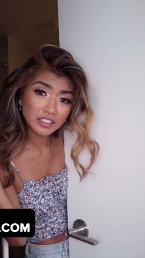 Big Assed Filipino Princess Bribes Her Stepdaddy And Gags On His Thick Cock - DadCrush   Clip 2
