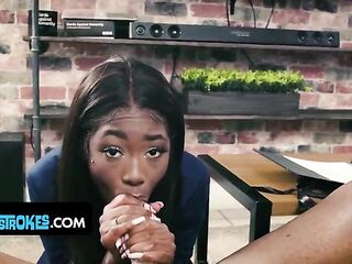 Breasty Black Stepsister Lets Slutty Stepbro Stretch Her Taut Snatch