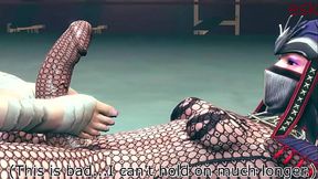 d. or Alive Futanari Footjob