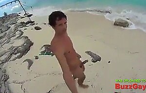 Str8 men jerk off in Cuba beach Playa