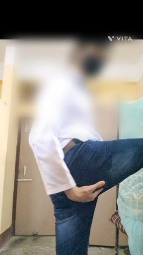 thick cocked femboi plays with his erect clitty