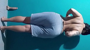 Femboy arching his bubble butt to accommodate a thick cock