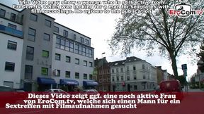 Chubby German girl persuaded to have sex on the street