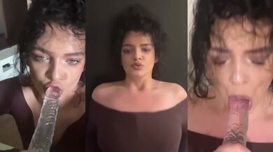 Bonne suceuse bien cochonne suce gode fake sperm