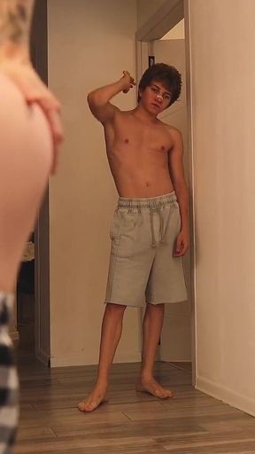 I Caught My Roommate Fingering His Ass in the Kitchen Then I Licked His Ass and Fucked Him
