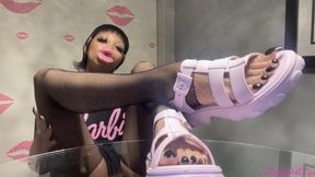 RubyDollLipz's Melissa Ella Sandals + Black Toenails