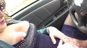 Auto ride with a squirting MILF