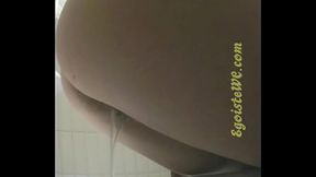 MOV 112. Pissing pussy close up in caffe