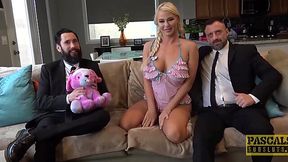 London River Gets Dominated in Busty Threesome