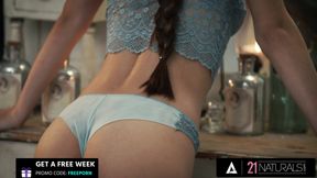 21 NATURALS - Petite Anya Krey Gets Her Tight Wet Pussy Ruined by Charlie Dean's Massive Cock