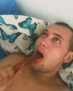 Throat Fucks with a Dildo