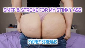 Sniff and Stroke For My Stinky Ass - An ass-sniffing scene featuring: jiggle, big ass, hairy butt, stinky butt, GFE, and jean fetish - 1080 MP4