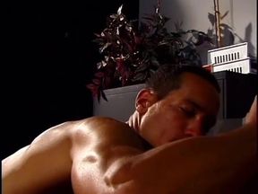 Two chocolate skin dudes fuck each other hardcore