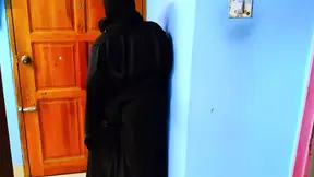 Arab beauty gets fucked while jacking off at home