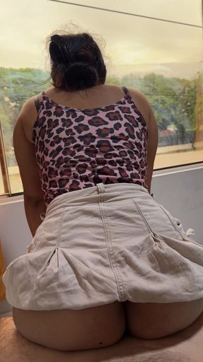 He Loves Jumping on My Cock While Everyone Walks by the Window