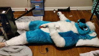 Fizzy tortures his balls with a robospanker