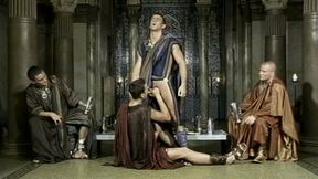 Young Hung Muscle Jock Gets Gangbanged Anal by a Group of